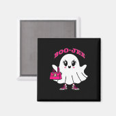 Pink Boo-jee Funny Ghost Halloween Magneet (Voorkant / Achterkant)