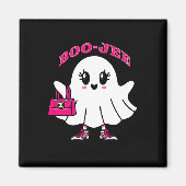 Pink Boo-jee Funny Ghost Halloween Magneet (Voorkant)
