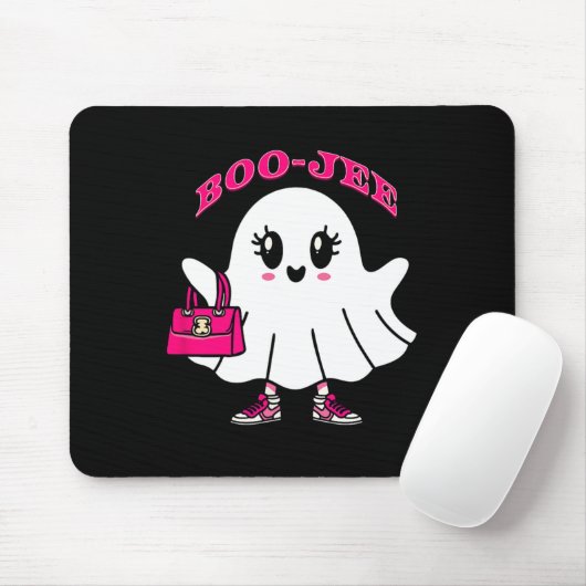 Pink Boo-jee Funny Ghost Halloween Muismat (Met muis)