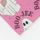 Pink Boo Jee Ghost Halloween Fleece Deken (Hoek)