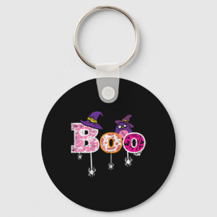 Pink Boo Spider Uil Scary Halloween Kostuum Vrouwe Sleutelhanger