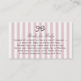 PInk Boog & Strepen Boeken voor baby Bijgevoegde k Visitekaartje