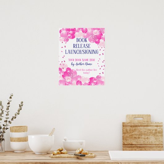 Pink Book Release lanceert ondertekeningsfeest Poster (Keuken)