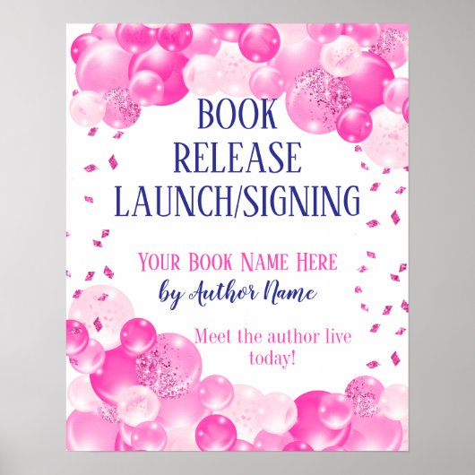 Pink Book Release lanceert ondertekeningsfeest Poster (Voorkant)