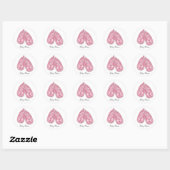 Pink Booties Baby shower Ronde Sticker (Vel)