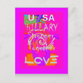 Pink Bordered Hillary Inspiration Art Print Briefkaart (Voorkant)
