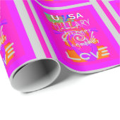 Pink Bordered Hillary Inspiration Art Print Cadeaupapier (Rol Hoek)