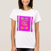 Pink Bordered Hillary Inspiration Art Print T-shirt (Voorkant)