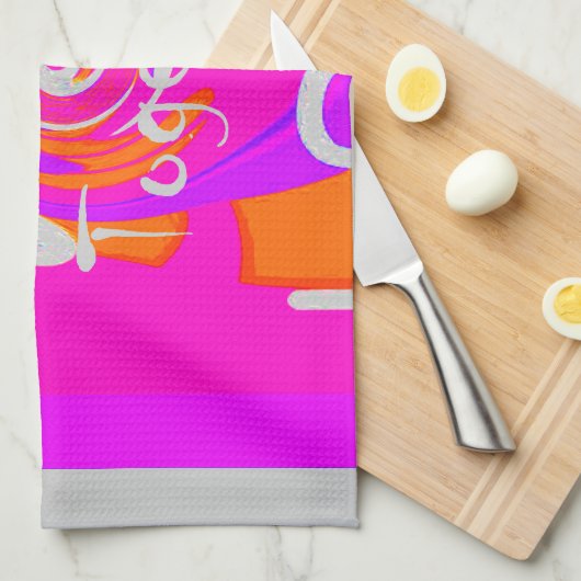 Pink Bordered Hillary Inspiration Art Print Theedoek (Quarter Fold)