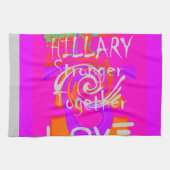 Pink Bordered Hillary Inspiration Art Print Theedoek (Horizontaal)