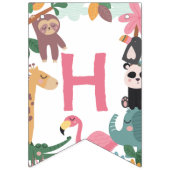 Pink Born Two Be Wild Birthday Vlaggetjes (Eerste vlag)