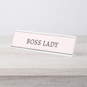 Pink Boss Lady Bureau Naambordje