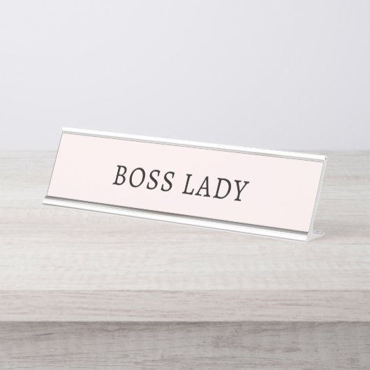 Pink Boss Lady Bureau Naambordje (Voorkant)