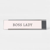 Pink Boss Lady Bureau Naambordje (Voorkant)
