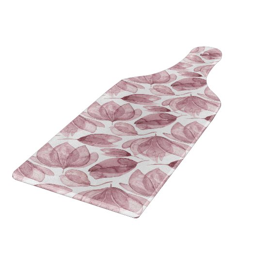 Pink Botanical Floral Flower Pattern Snijplank (Hoek)