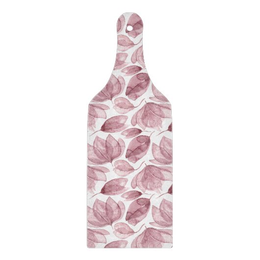 Pink Botanical Floral Flower Pattern Snijplank (Voorkant)