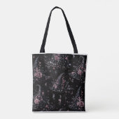Pink Botanical Witch Halloween Tote Bag (Achterkant)