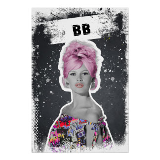 Pink Bouffant Muse (BB) Perfect Poster