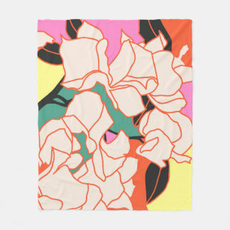 Pink Bougainvillea Essence Fleece Deken