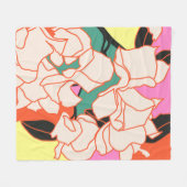 Pink Bougainvillea Essence Fleece Deken (Voorkant (Horizontaal))