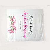 Pink Bougainvillea Floral Bridal Backdrop Wandkleed (Voorkant (horizontaal))