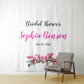 Pink Bougainvillea Floral Bridal Backdrop Wandkleed (In situ)