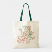 Pink Bougainvillea Monogram Waterverf Tote Bag (Achterkant)
