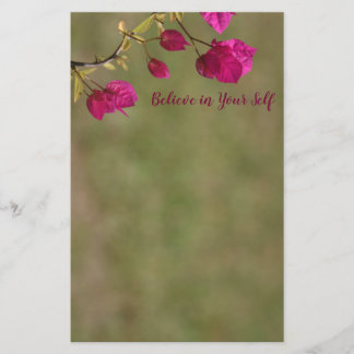 Pink Bougainvillea Motivatie Briefpapier