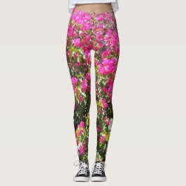 Pink Bougainvillea Struik Leggings