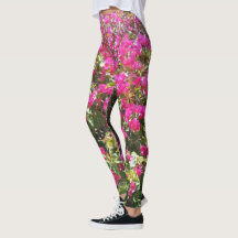 Pink Bougainvillea Struik Leggings