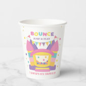 Pink Bounce House Birthday Papieren Bekers (Voorkant)