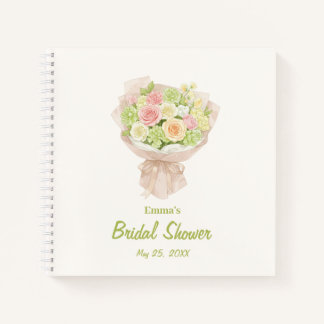 pink bouquet Bridal Shower Notitieboek