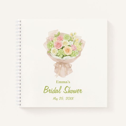 pink bouquet Bridal Shower Notitieboek (Voorkant)
