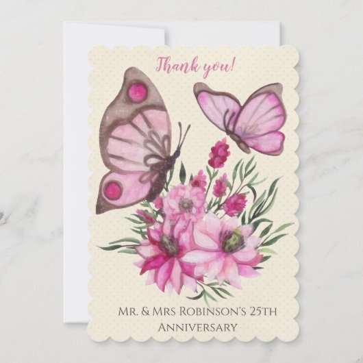 Pink Bouquet Kaart (Achterkant)