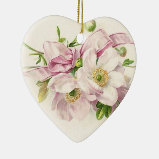 Pink Bouquet Keramisch Ornament (Rechts)