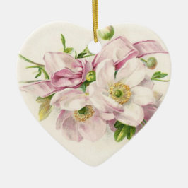 Pink Bouquet Keramisch Ornament