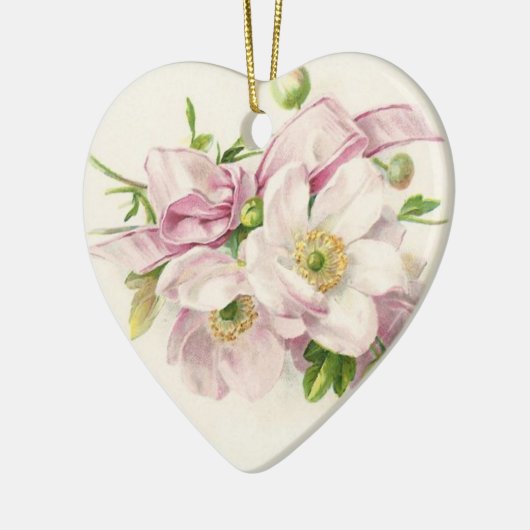 Pink Bouquet Keramisch Ornament (Links)