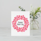 Pink Bouquet moederdag Folie Feestdagen Briefkaart (Staand Voorkant)