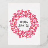 Pink Bouquet moederdag Folie Feestdagen Briefkaart (Voorkant)