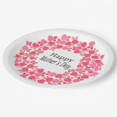 Pink Bouquet moederdag Papieren Bordje (Gekanteld)