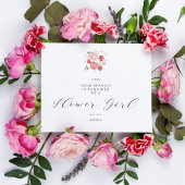 Pink Bouquet Will You Be My Flower Girl Proposal Briefkaart