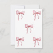 Pink Bow 12th Birthday Thank You Card Bedankkaart (Achterkant)