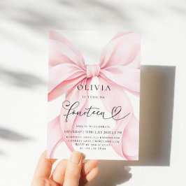 Pink Bow 14e verjaardag Kaart