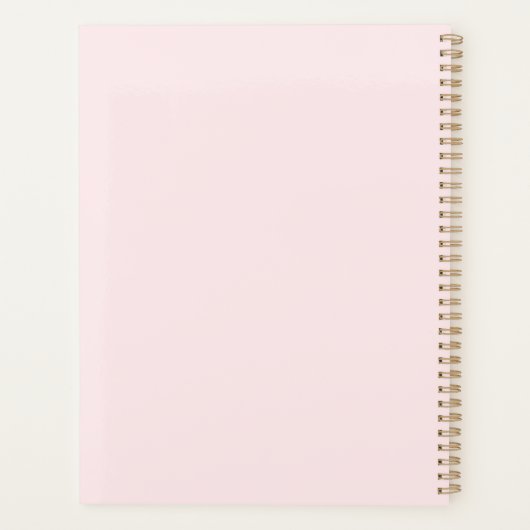 Pink bow 2026 planner (Achterkant)