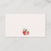 Pink Bow Aardbeien Baby shower Boeken voor Baby Informatiekaartje (Achterkant)