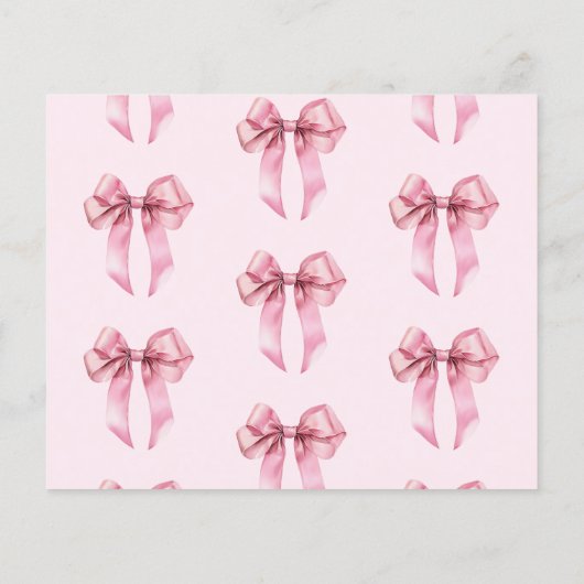Pink Bow Advies en wensen script bruidskaart (Achterkant)