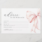 Pink Bow Advies Kaart Vrijgezellenfeest (Voorkant)