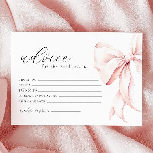 Pink Bow Advies Kaart Vrijgezellenfeest