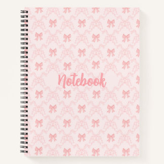 Pink Bow Aesthetic Notebook – Cute & Feminine Jour Notitieboek
