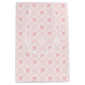 Pink Bow Aesthetic Notebook – Cute & Feminine Medium Cadeauzakje (Voorkant)